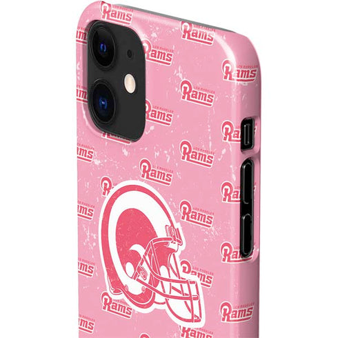 NFL Los Angeles Rams Pink Logo Blast iPhone 12 Mini Lite Case