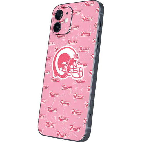 NFL Los Angeles Rams Pink Logo Blast iPhone 12 Mini Skin