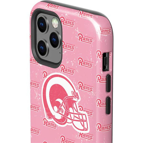 NFL Los Angeles Rams Pink Logo Blast iPhone 12 Pro Impact Case