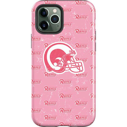 NFL Los Angeles Rams Pink Logo Blast iPhone 12 Pro Max Impact Case