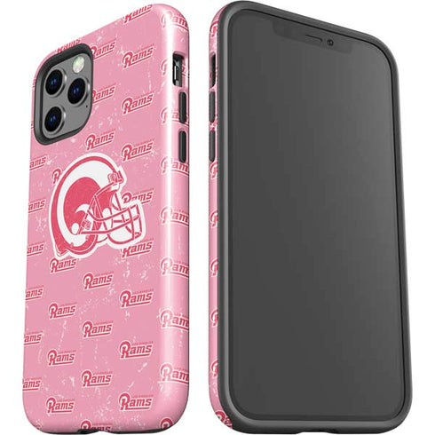 NFL Los Angeles Rams Pink Logo Blast iPhone 12 Pro Max Impact Case