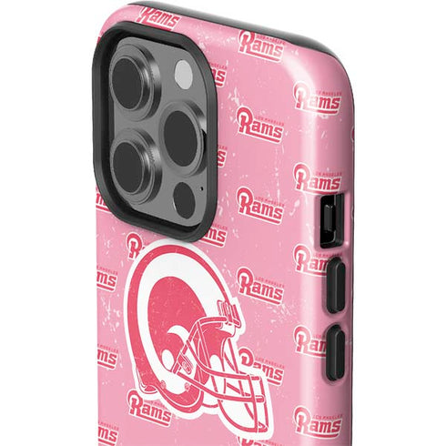 NFL Los Angeles Rams Pink Logo Blast iPhone 13 Pro Impact Case