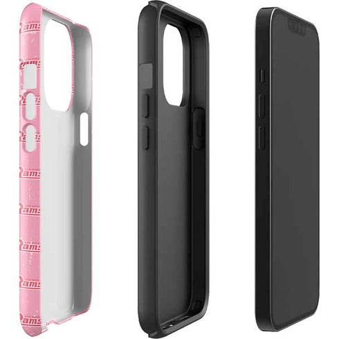 NFL Los Angeles Rams Pink Logo Blast iPhone 13 Pro Impact Case