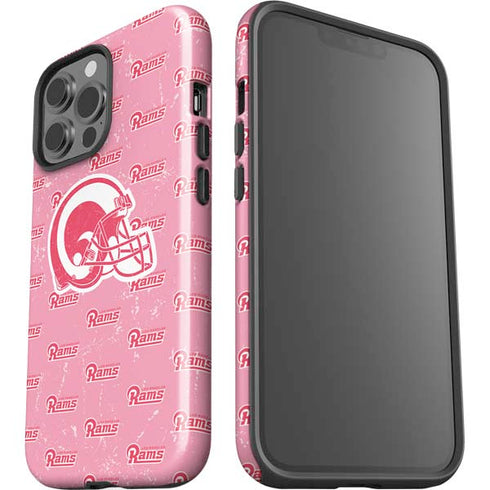 NFL Los Angeles Rams Pink Logo Blast iPhone 13 Pro Max Impact Case