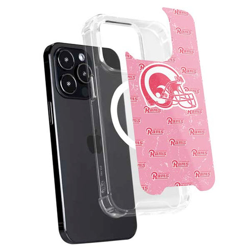 NFL Los Angeles Rams Pink Logo Blast iPhone 13 Pro Max MagSafe Case