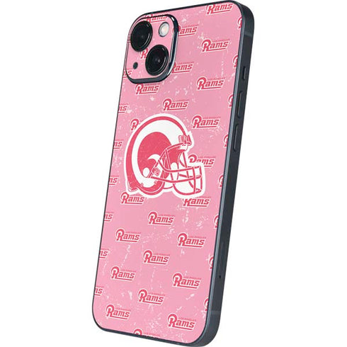 NFL Los Angeles Rams Pink Logo Blast iPhone 15 Plus Skin