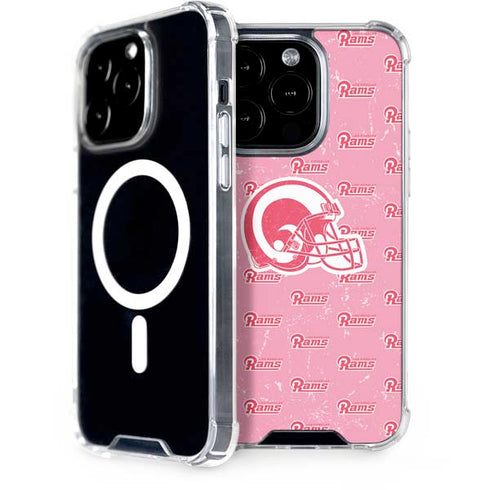 NFL Los Angeles Rams Pink Logo Blast iPhone 14 Pro MagSafe Case
