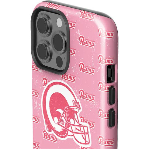 NFL Los Angeles Rams Pink Logo Blast iPhone 15 Pro Max Impact Case