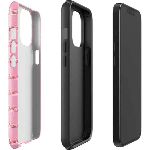 NFL Los Angeles Rams Pink Logo Blast iPhone 14 Pro Max Impact Case