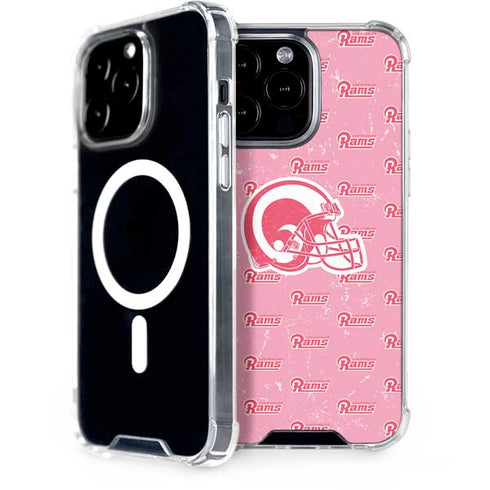 NFL Los Angeles Rams Pink Logo Blast iPhone 15 Pro Max MagSafe Case