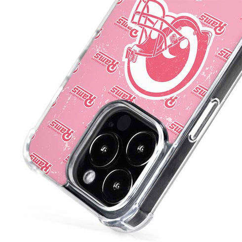 NFL Los Angeles Rams Pink Logo Blast iPhone 15 Pro Max MagSafe Case