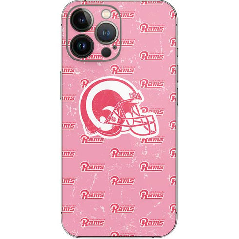 NFL Los Angeles Rams Pink Logo Blast iPhone 14 Pro Max Skin
