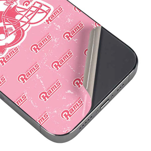 NFL Los Angeles Rams Pink Logo Blast iPhone 14 Pro Max Skin