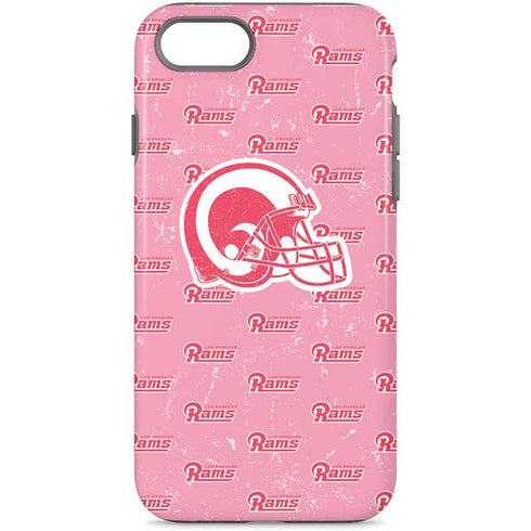 NFL Los Angeles Rams Pink Logo Blast iPhone 8 Pro Case