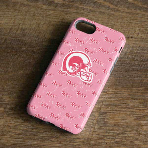 NFL Los Angeles Rams Pink Logo Blast iPhone 8 Pro Case
