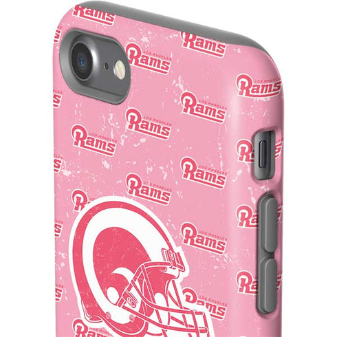 NFL Los Angeles Rams Pink Logo Blast iPhone SE (2nd & 3rd Gen) Pro Case