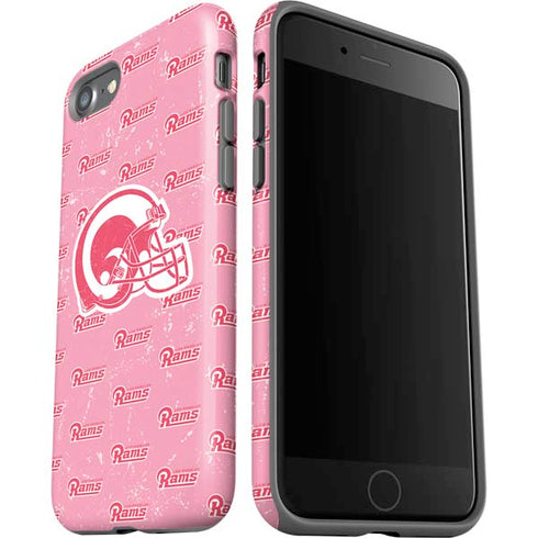 NFL Los Angeles Rams Pink Logo Blast iPhone SE (2nd & 3rd Gen) Pro Case