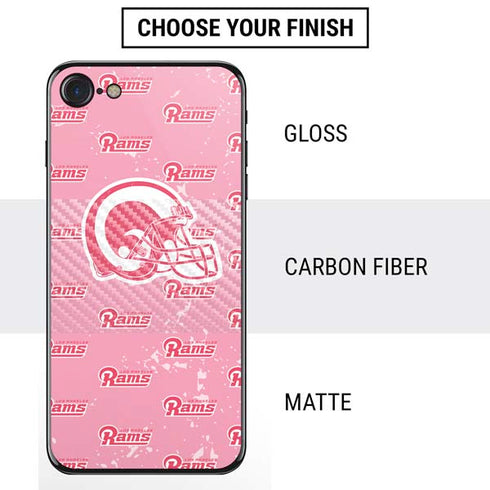 NFL Los Angeles Rams Pink Logo Blast iPhone SE (2nd & 3rd Gen) Skin