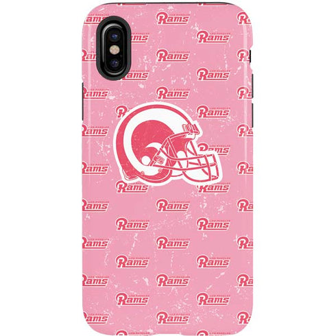 NFL Los Angeles Rams Pink Logo Blast iPhone X Pro Case