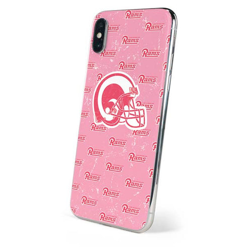NFL Los Angeles Rams Pink Logo Blast iPhone X Skin