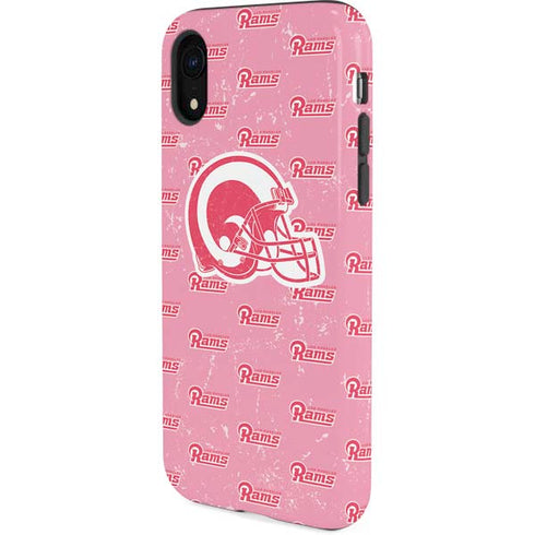 NFL Los Angeles Rams Pink Logo Blast iPhone XR Pro Case