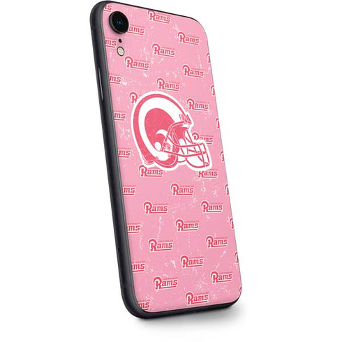 NFL Los Angeles Rams Pink Logo Blast iPhone XR Skin
