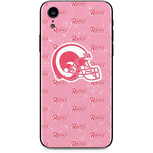 NFL Los Angeles Rams Pink Logo Blast iPhone XR Skin