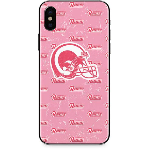 NFL Los Angeles Rams Pink Logo Blast iPhone XS Max Skin