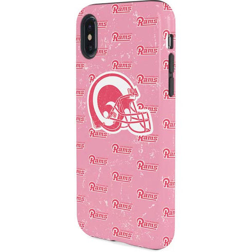 NFL Los Angeles Rams Pink Logo Blast iPhone XS Pro Case