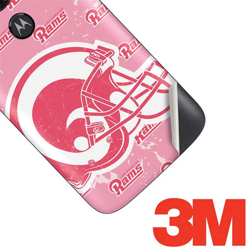 NFL Los Angeles Rams Pink Logo Blast Moto E5 Play Skin
