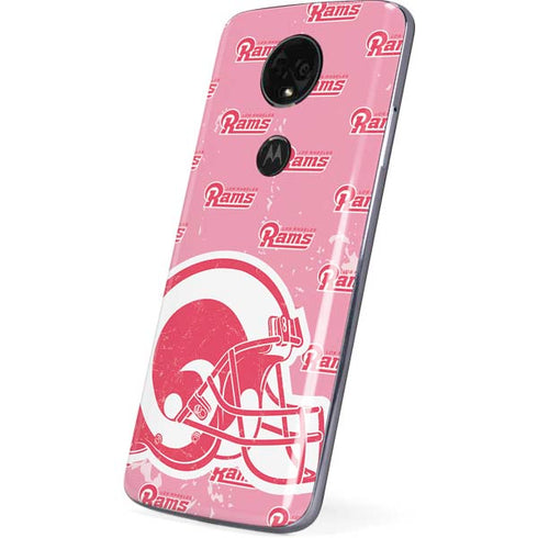 NFL Los Angeles Rams Pink Logo Blast Moto E5 Plus Skin