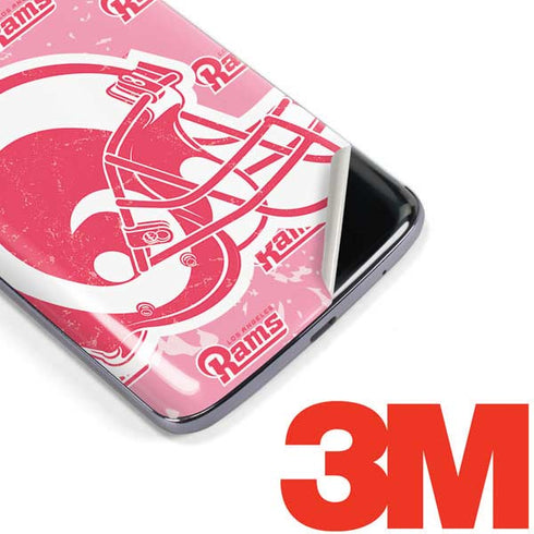 NFL Los Angeles Rams Pink Logo Blast Moto E5 Plus Skin