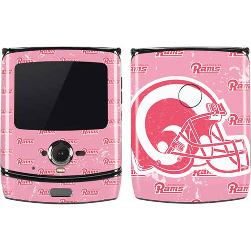 NFL Los Angeles Rams Pink Logo Blast Motorola RAZR Skin