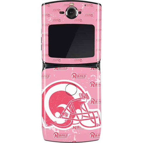 NFL Los Angeles Rams Pink Logo Blast Motorola RAZR Skin