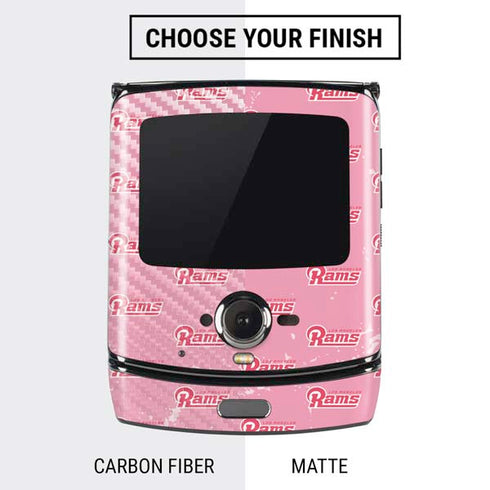 NFL Los Angeles Rams Pink Logo Blast Motorola RAZR Skin
