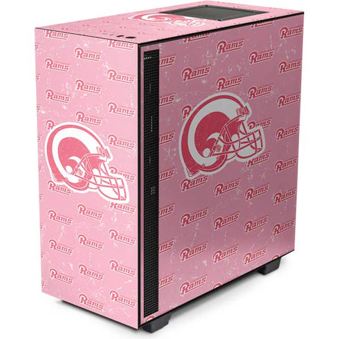 NFL Los Angeles Rams Pink Logo Blast NZXT H510 Compact ATX Mid-Tower Case Skin