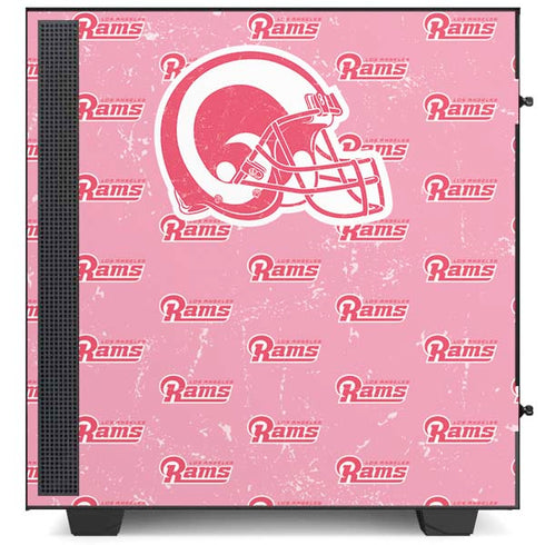NFL Los Angeles Rams Pink Logo Blast NZXT H510 Compact ATX Mid-Tower Case Skin