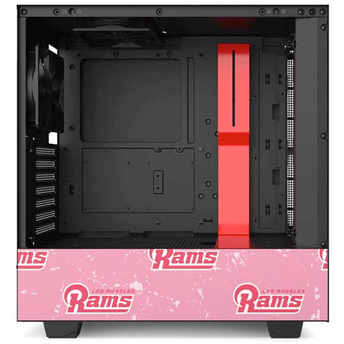 NFL Los Angeles Rams Pink Logo Blast NZXT H510 Compact ATX Mid-Tower Case Skin