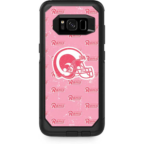 NFL Los Angeles Rams Pink Logo Blast Otterbox Commuter Galaxy Skin