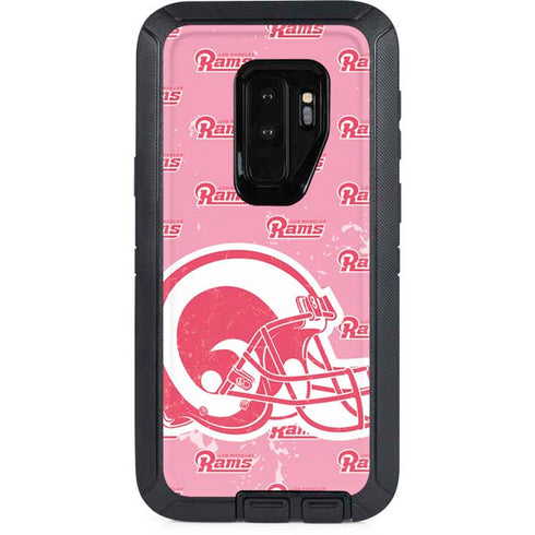 NFL Los Angeles Rams Pink Logo Blast Otterbox Defender Galaxy Skin