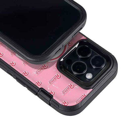 NFL Los Angeles Rams Pink Logo Blast Otterbox Defender iPhone Skin