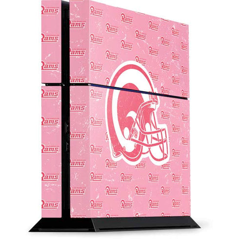 NFL Los Angeles Rams Pink Logo Blast PS4 Console Skin