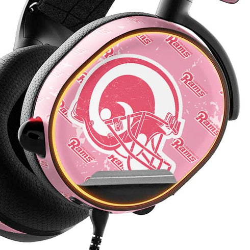 NFL Los Angeles Rams Pink Logo Blast SteelSeries Arctis 3 Skin