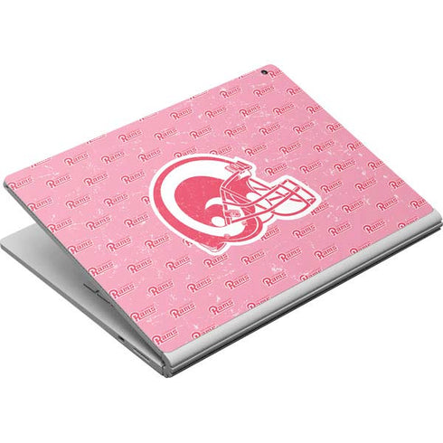 NFL Los Angeles Rams Pink Logo Blast Surface Book Skin