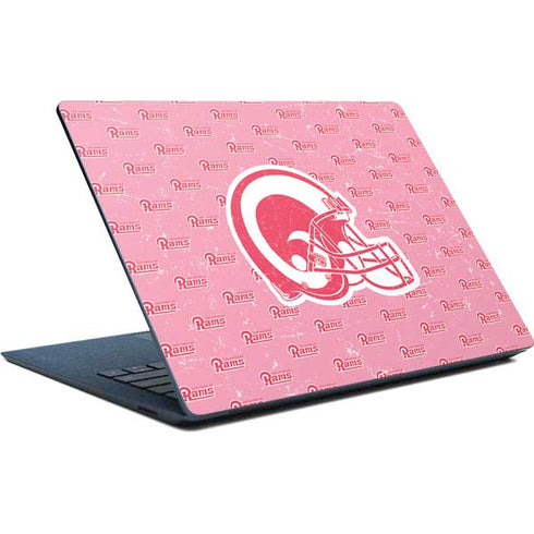 NFL Los Angeles Rams Pink Logo Blast Surface Laptop Skin
