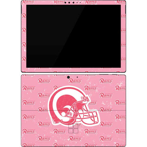 NFL Los Angeles Rams Pink Logo Blast Surface Pro 7 Skin