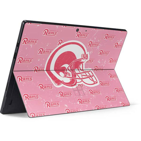 NFL Los Angeles Rams Pink Logo Blast Surface Pro 7 Skin