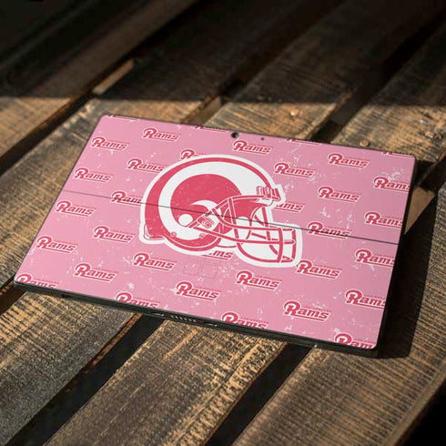 NFL Los Angeles Rams Pink Logo Blast Surface Pro 7 Skin