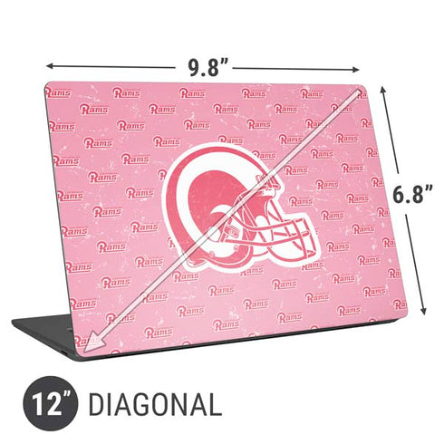 NFL Los Angeles Rams Pink Logo Blast Universal Laptop 12in (9.8 x 6.8in) Skin