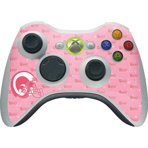 NFL Los Angeles Rams Pink Logo Blast Xbox 360 Wireless Controller Skin